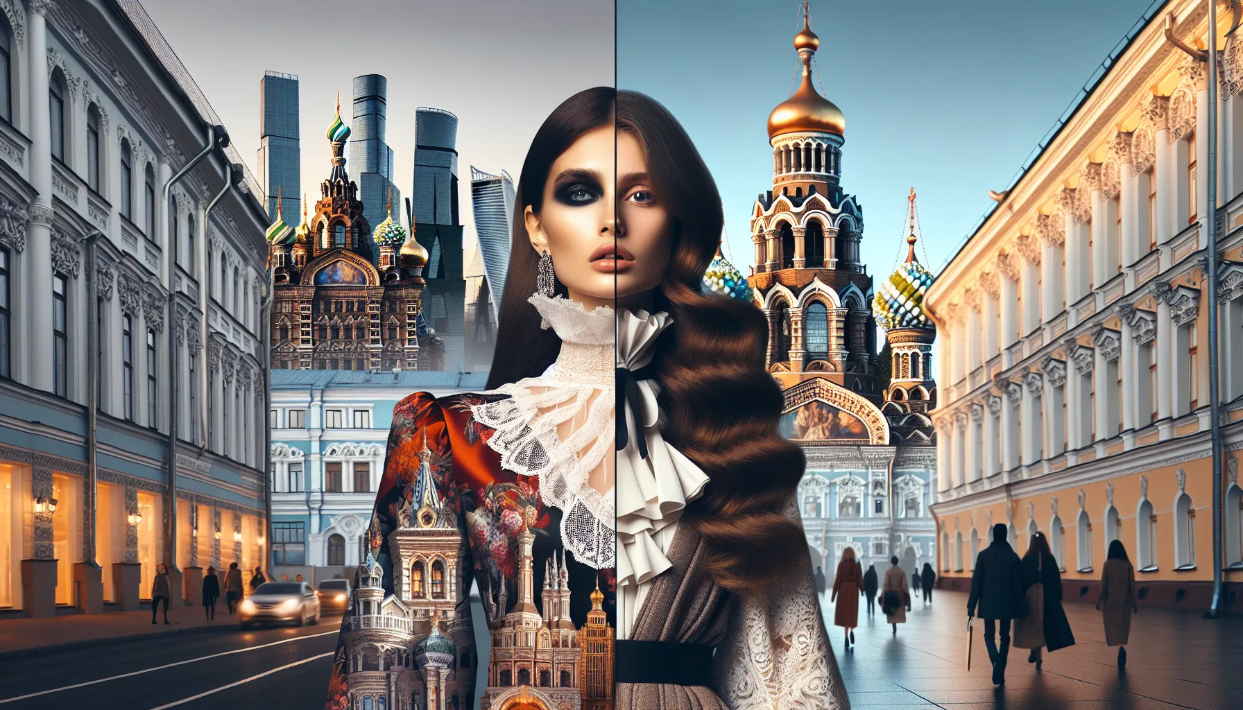 Moscou et Saint-Petersbourg incarnent deux visions distinctes de la mode russe